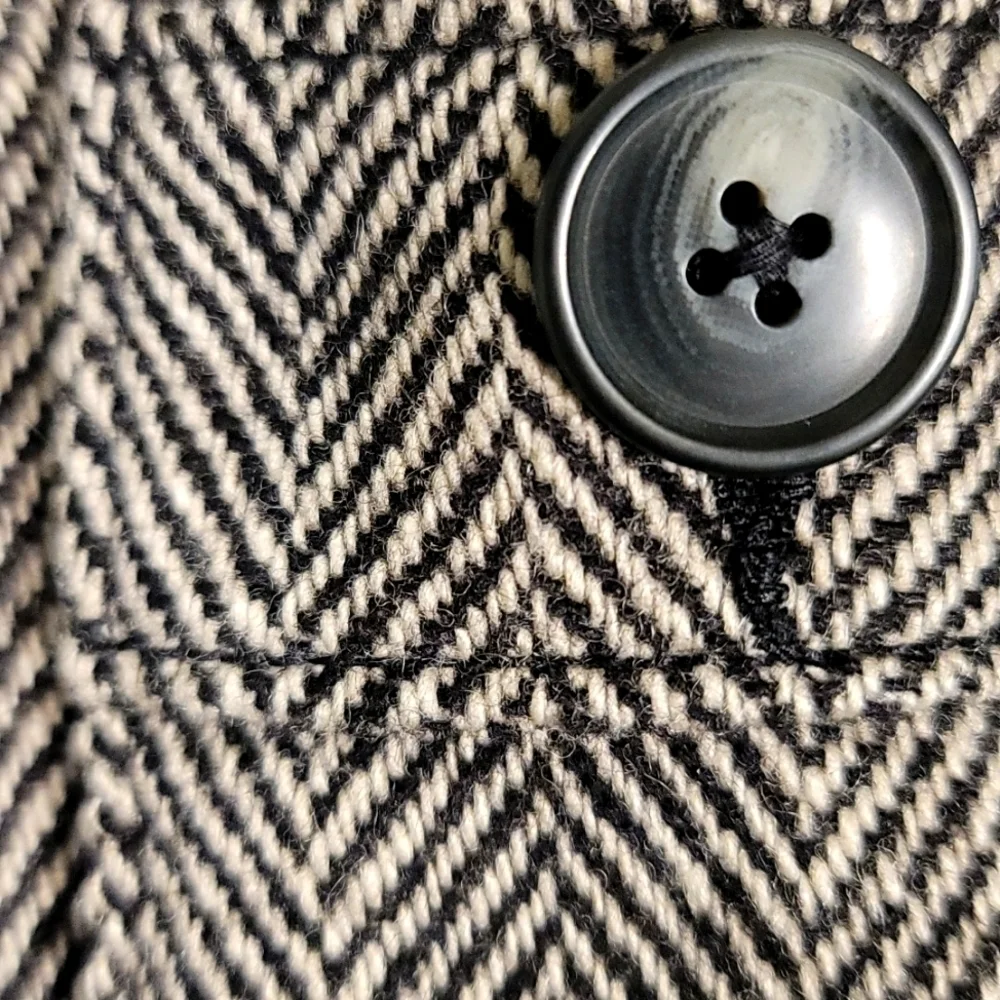 Gap Black And White Wool Blend Sleeveless Dress - 12-18 Months